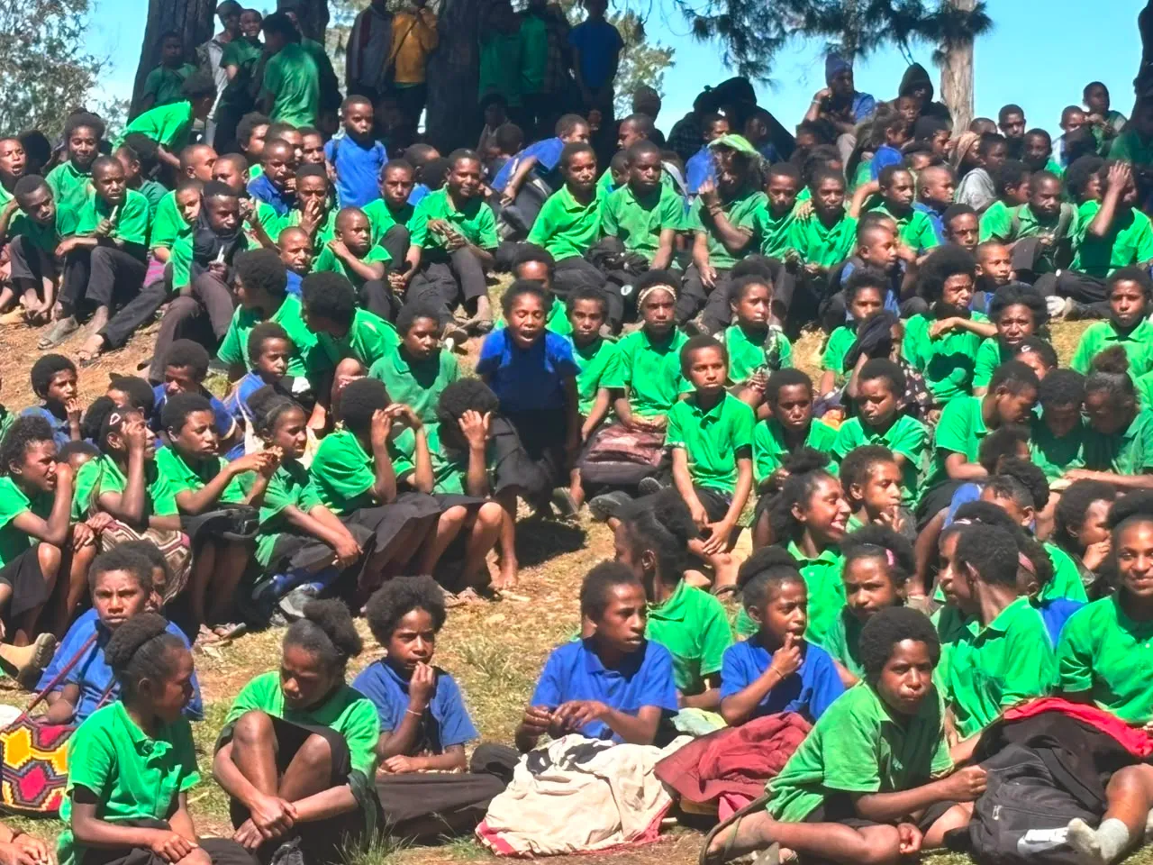 Primary School children — listening to speeches
